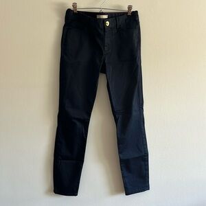 Banana Republic Navy Career Ankle 100% Cotton Pant Trouser Sz 25